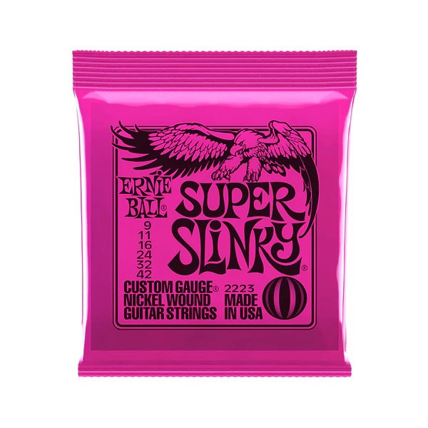 Ernie 2223 Ball Super Slinky Nickel Wound Electric Guitar Strings, 9-42