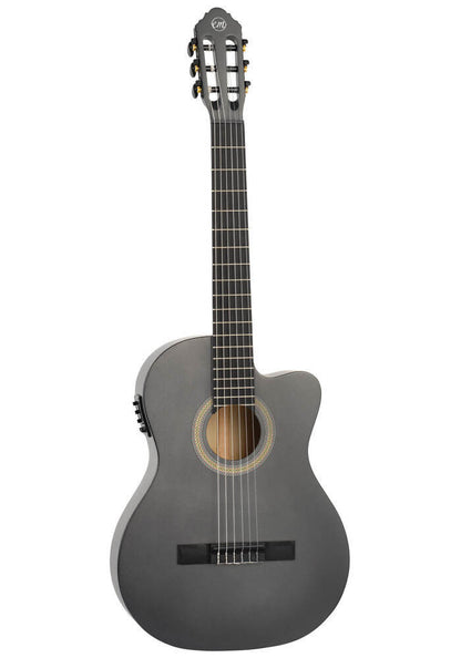 Tanglewood EMETCLE Enredo Madera Elegante Thinline Electro Classical Guitar in Metallic Grey Satin