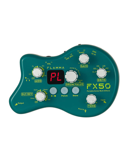 Flamma FX50 Practice Guitar Pedal Multi Effects Pedal Mini Portable