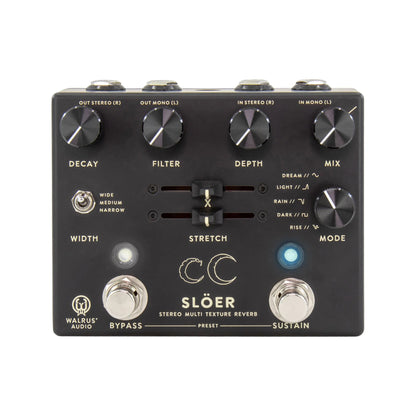 Walrus Audio SLOER Stereo Ambient Reverb Guitar Effects Pedal in Black