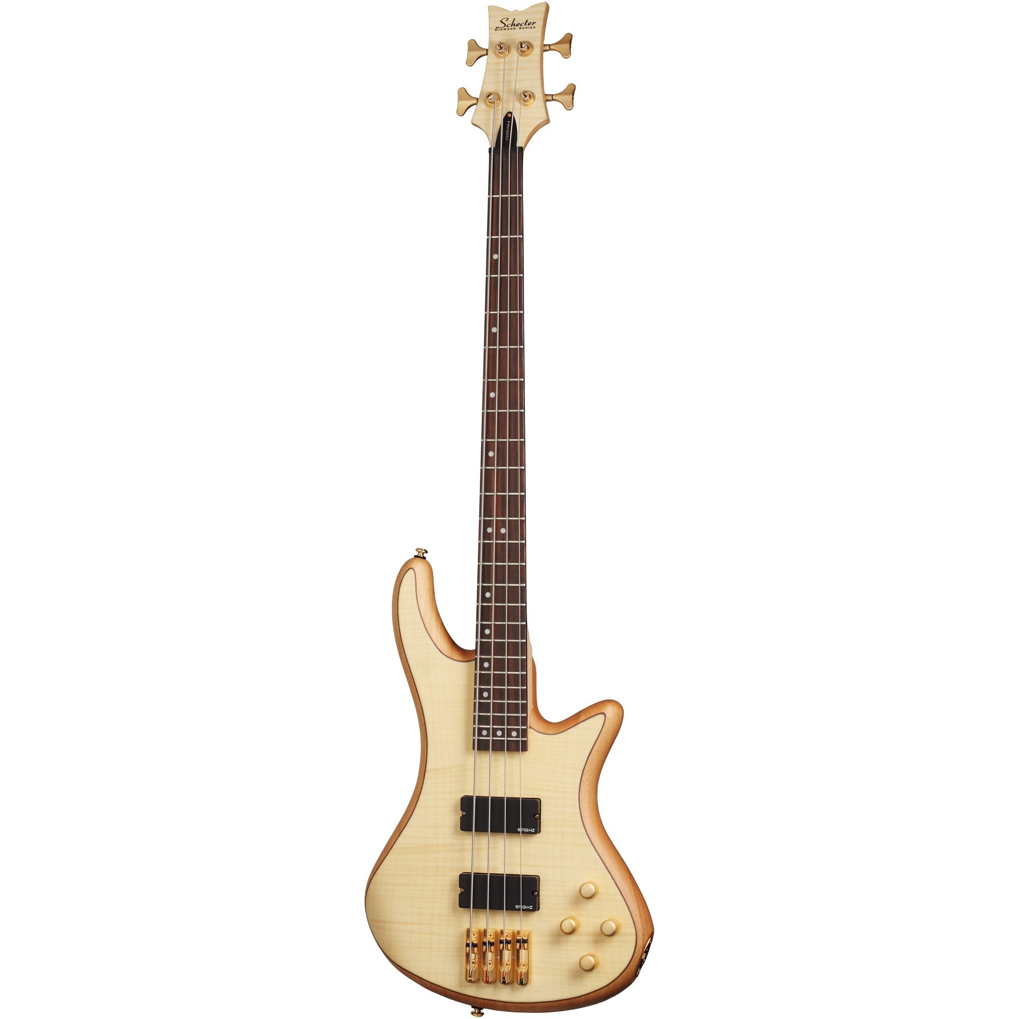 Schecter Stiletto Custom-4 Electric Bass in Natural Satin