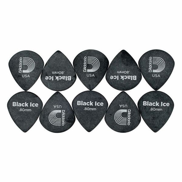 D'Addario Black Ice Guitar Picks 3DBK4-10 Medium