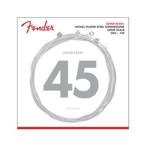 Fender 8250M Nickel Plated Steel Taperwound Long Scale Bass Guitar Strings 45-110