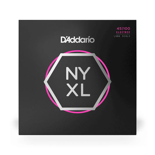 D'Addario NYXL45100 NYXL Bass Strings, ( 4 STRING ) Long Scale, Regular, 45-100