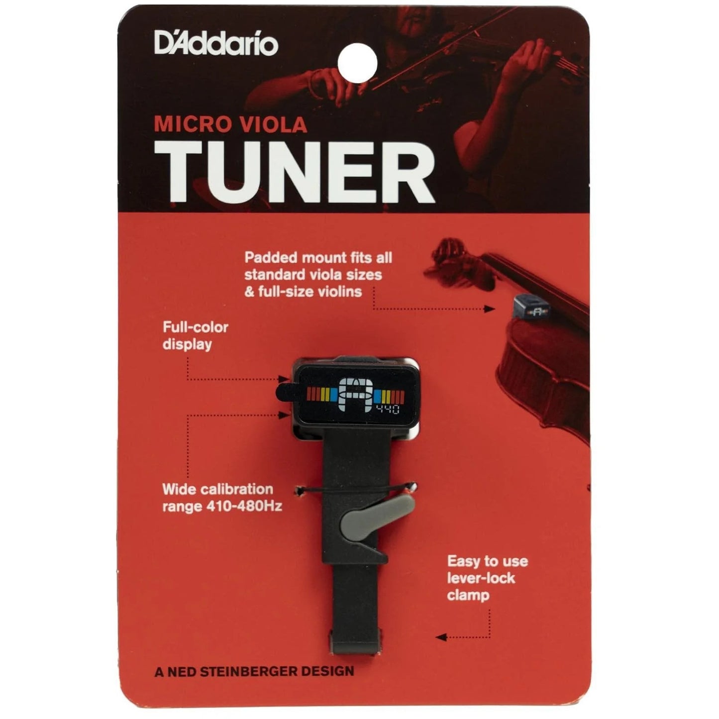 D'Addario PW-CT-14 Micro Violin Tuner