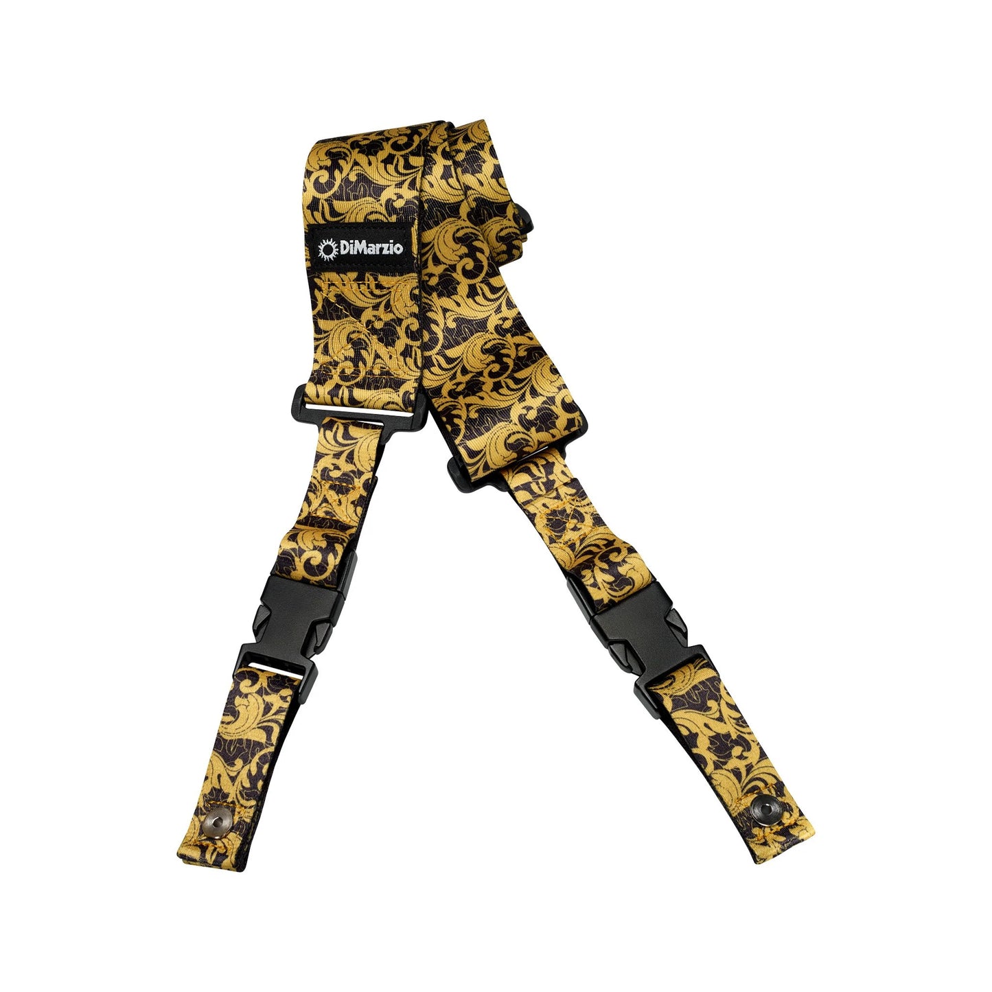 DiMarzio DD2250 Steve Vai UtoPIA ClipLock Guitar Strap in Black/Gold