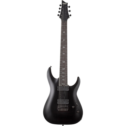 Schecter C-7 SLS Elite Multi-Scale Evil Twin Electric Guitar in Satin Black