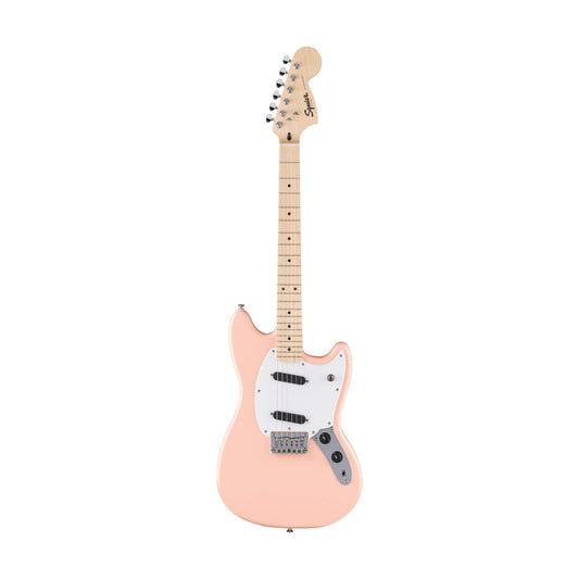 Squier FSR Sonic Mustang w/White Pickguard Maple FB in Shell Pink