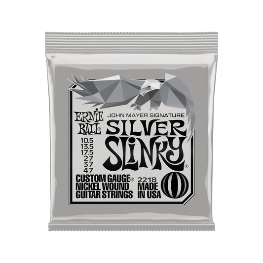 Ernie Ball 2218 John Mayer Silver Slinky Nickel Wound Electric Guitar Strings, 10.5-47
