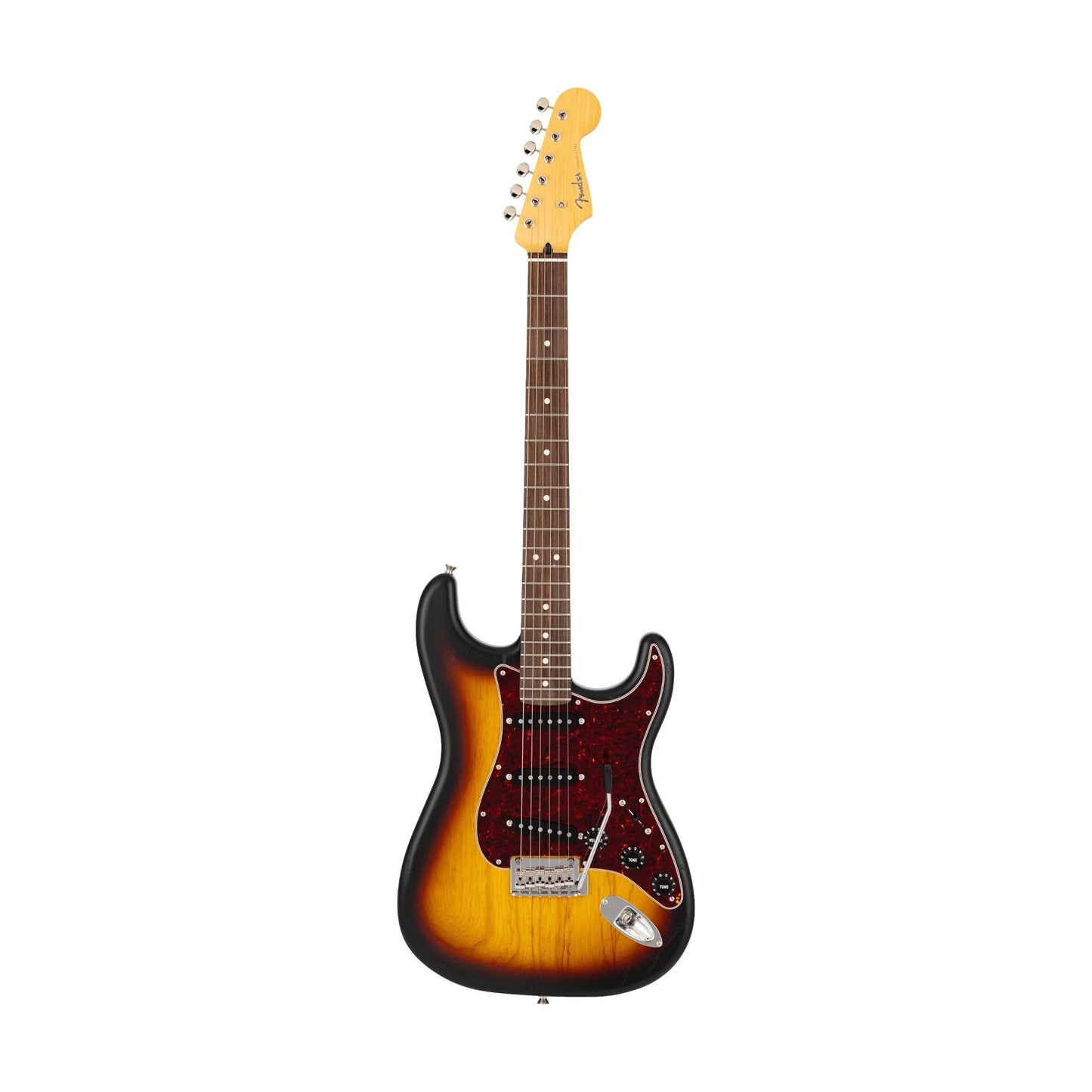 Fender MIJ Limited Stratocaster with RW FB in Raw Ash 3-Color Sunburst JD25011586