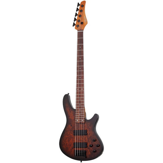 Schecter C-5 Standard 5-string in Tobacco Burl