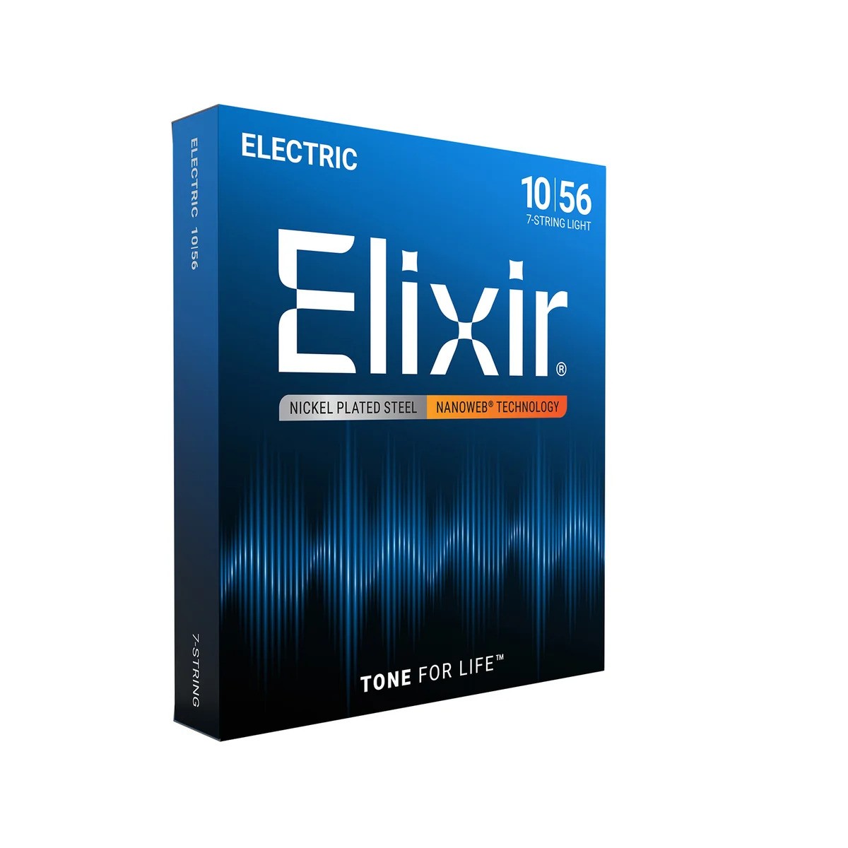 Elixir 12057 Nanoweb Light 7-String Electric Guitar Strings 010-056