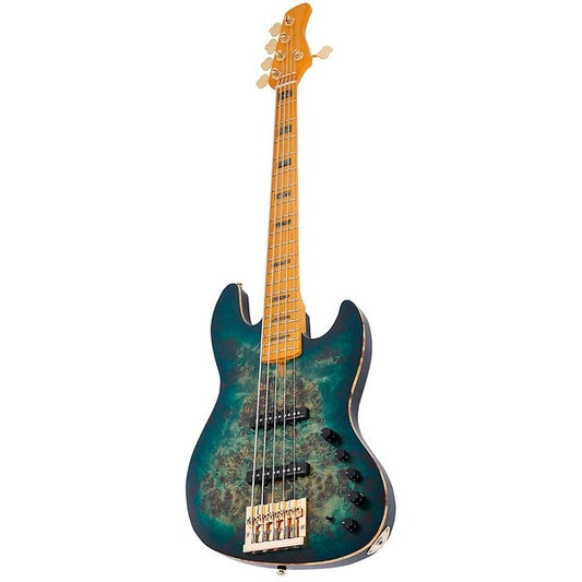 Sire Marcus Miller V10-5 String Electric Bass in Transparent Green Satin