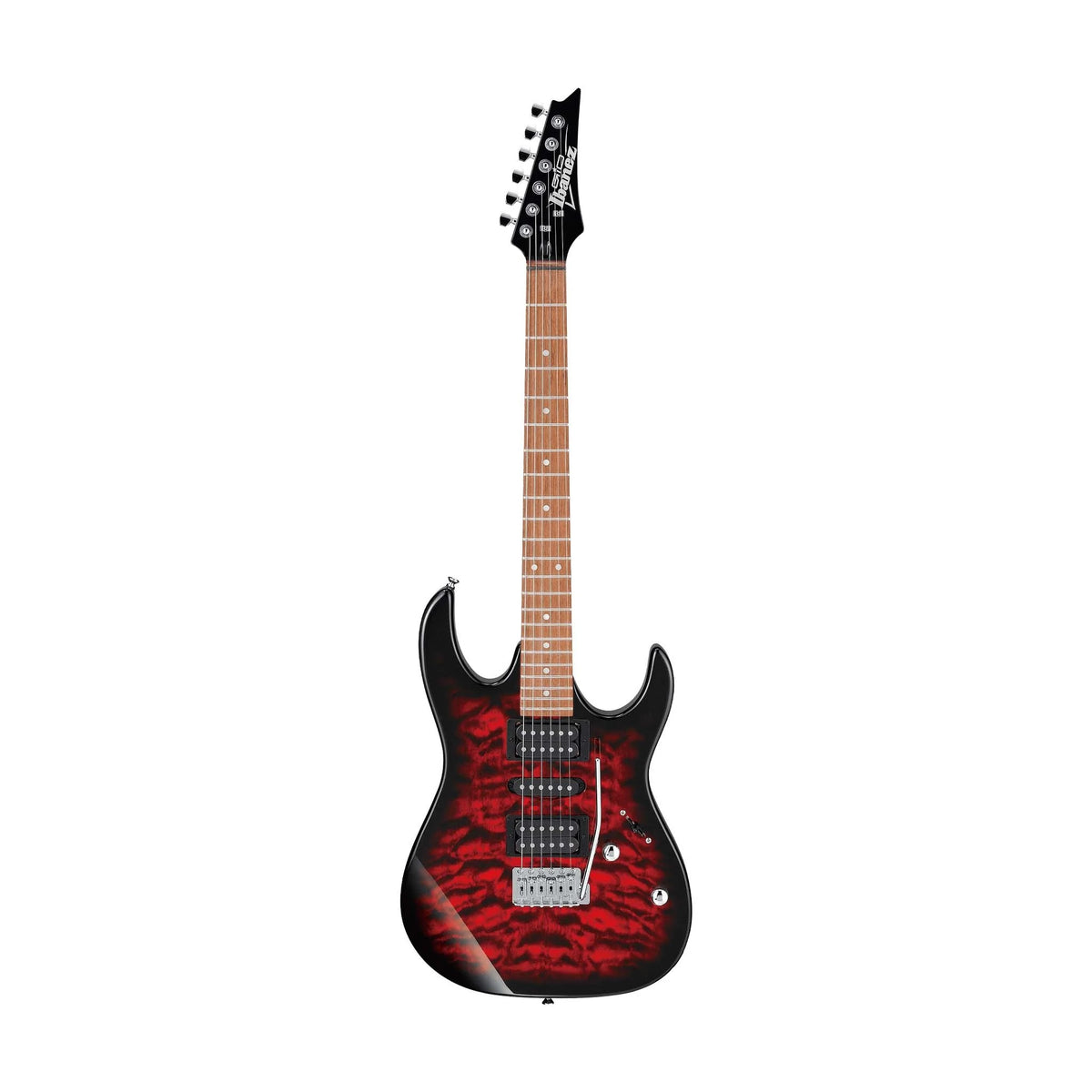 Ibanez Gio GRX70QA-TRB in Transparent Red Burst
