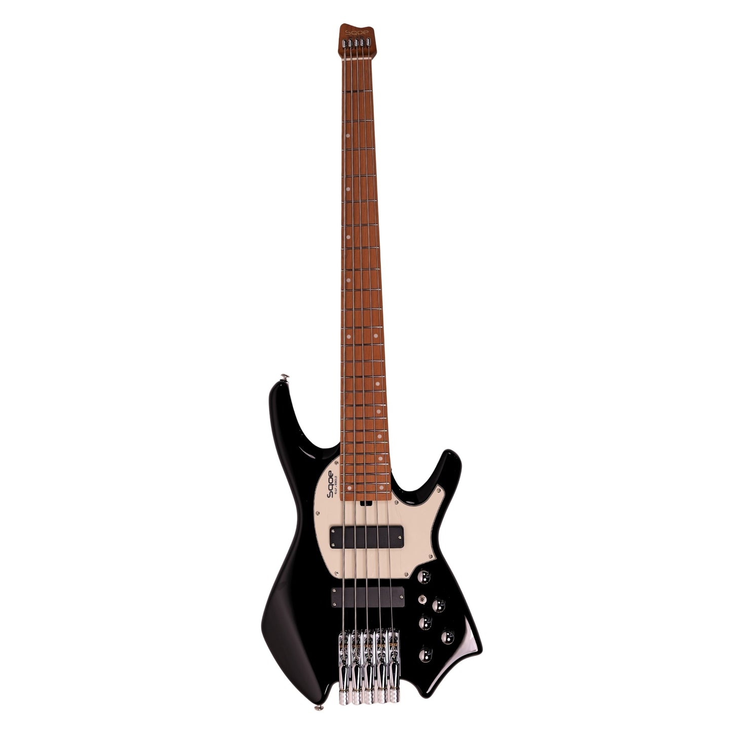 SQOE SBWT750 BK Warrior 5-String Headless Bass in Black