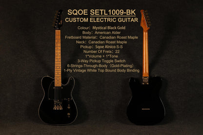 SQOE SETL1009 BK in Black with Hardshell Case