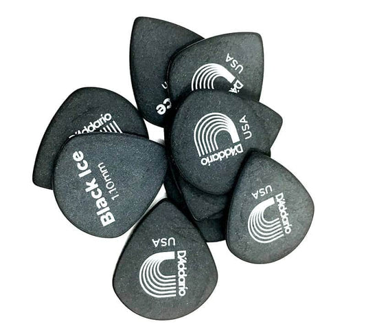 D'Addario Black Ice Guitar Picks 3DBK6-10 Heavy