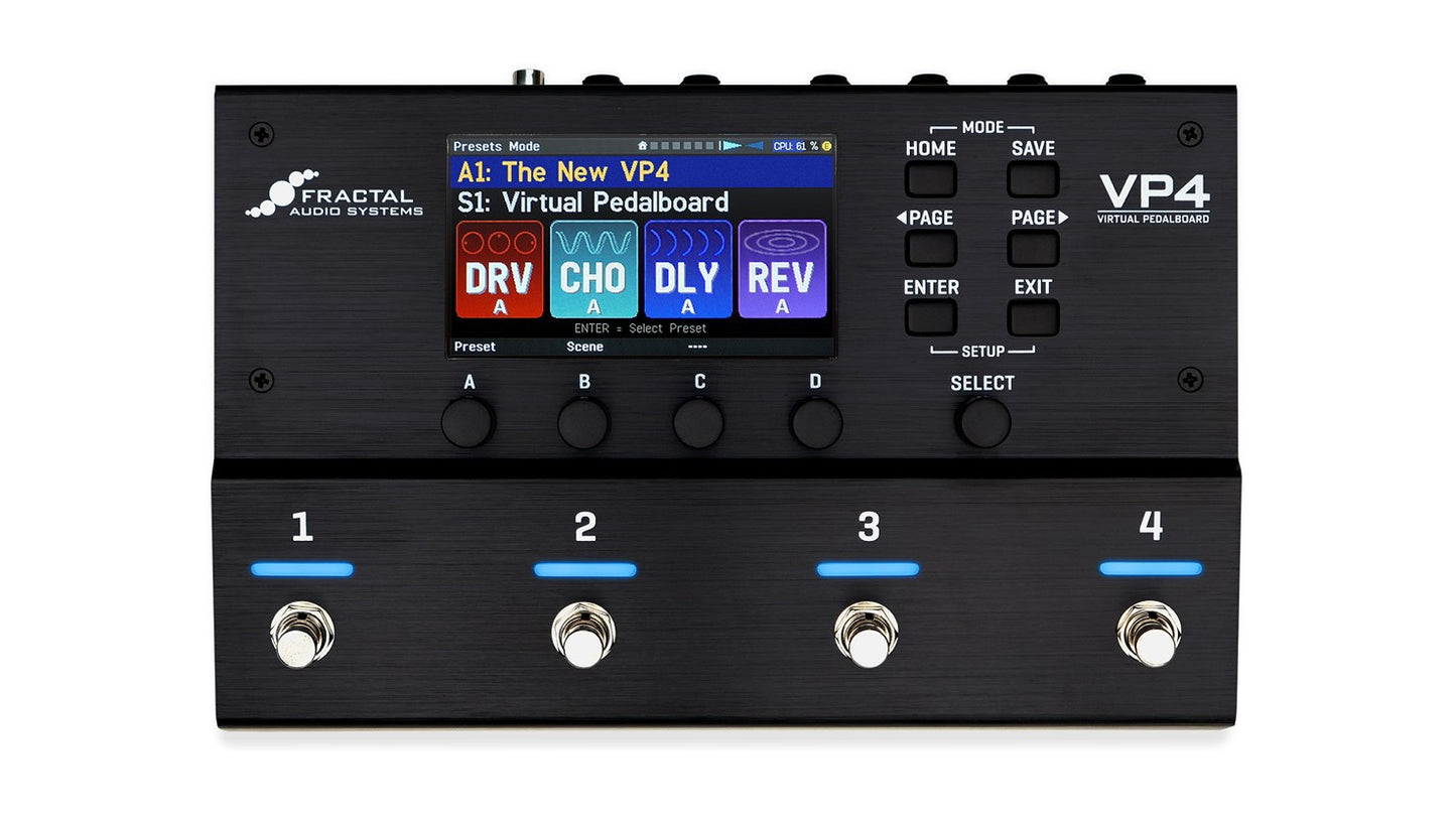 Fractal Audio VP4 Virtual Pedalboard Compact Multi-FX