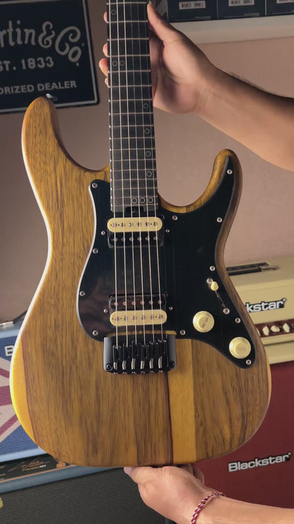 Schecter Sun Valley Super Shredder Exotic HT Black Limba in Natural Satin W23090802