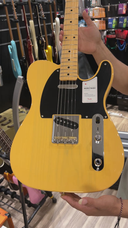 Fender Japan Heritage 50s Telecaster พร้อม Maple FB สี Butterscotch Blonde