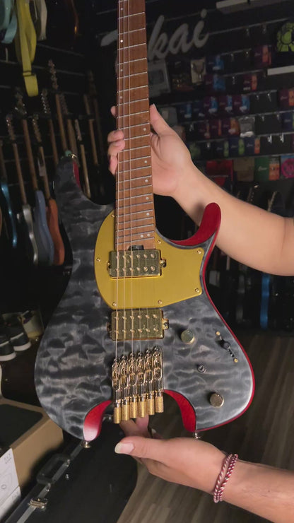 Ibanez MGFM10-OBL Manuel Gardner Fernandes Signature w/Bag in Obsidian Black Low Gloss 241213652
