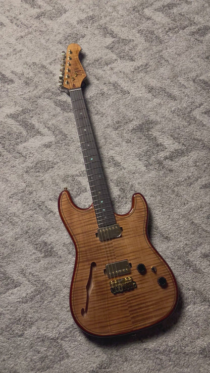 UW GuitarWorks Jazz Pop ST in Whiskey brown