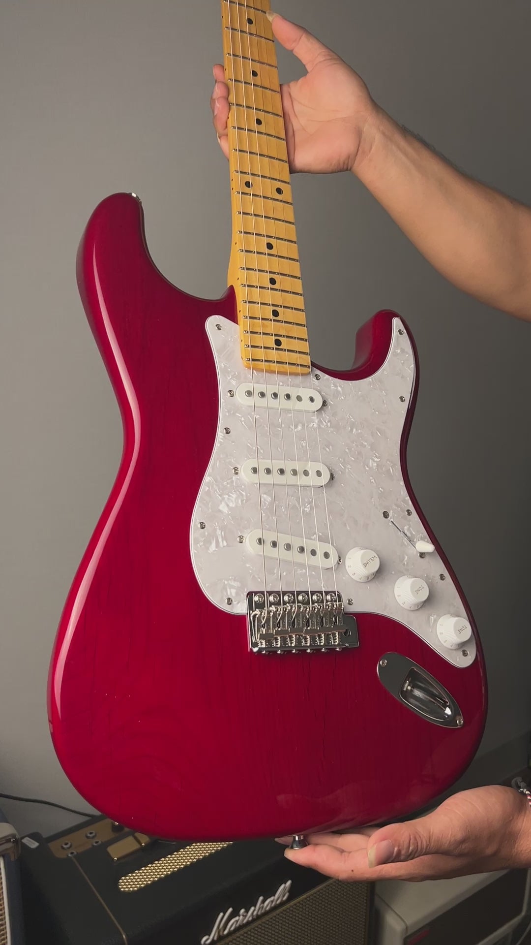 Tokai Japan Goldstar Sound AST-101/M in Seethru Dark Red 240217