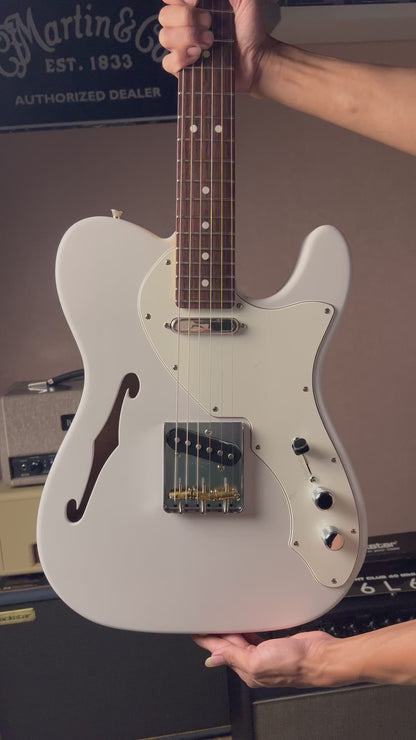 Fender MIJ Limited Kusumi Color Telecaster Thinline with RW FB In Kusumi White JD24021247