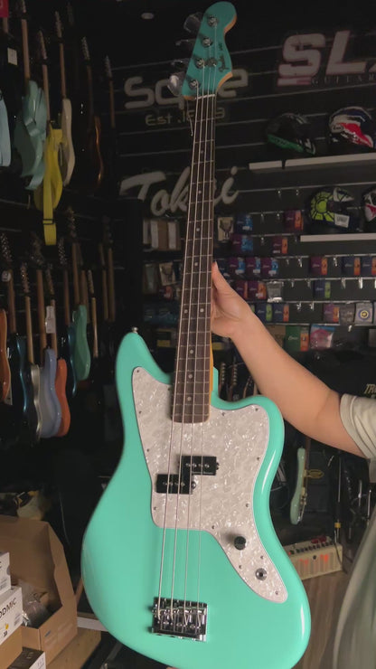Fender Mark Hoppus Jaguar Bass Guitar with RW FB in Sea Foam Green MX24069994