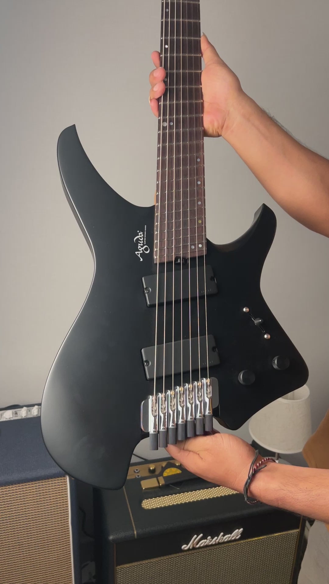 Aguda Black Hole Custom 7-String in Satin Black (2025 Version