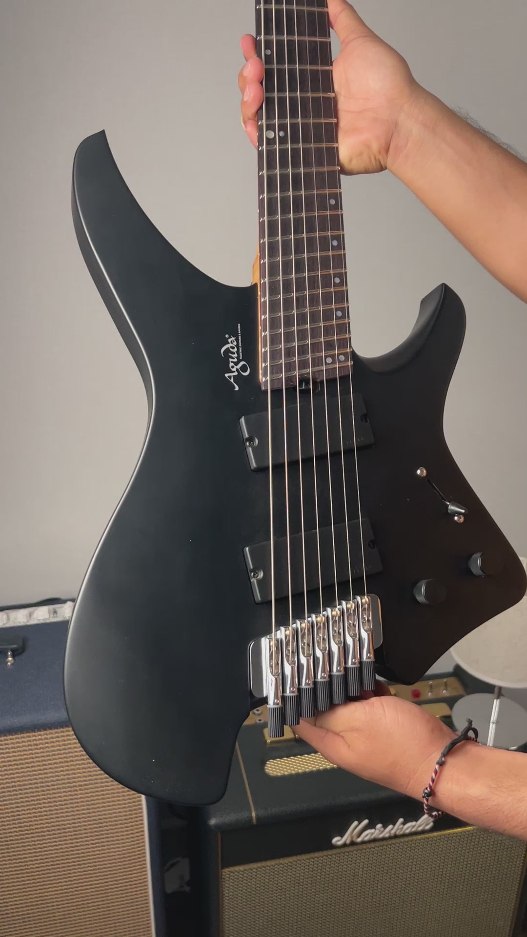 Aguda Black Hole Custom 7-String in Satin Black (2025 Version