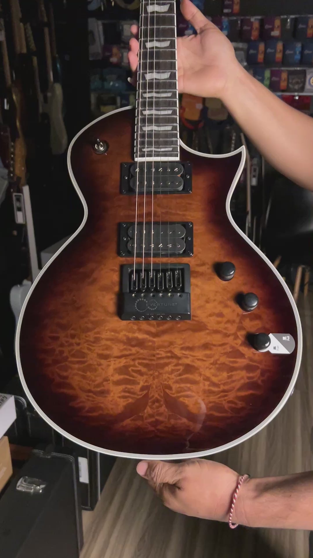 ESP LTD EC-1000 Evertune in Dark Brown Sunburst – nafiriguitar.com