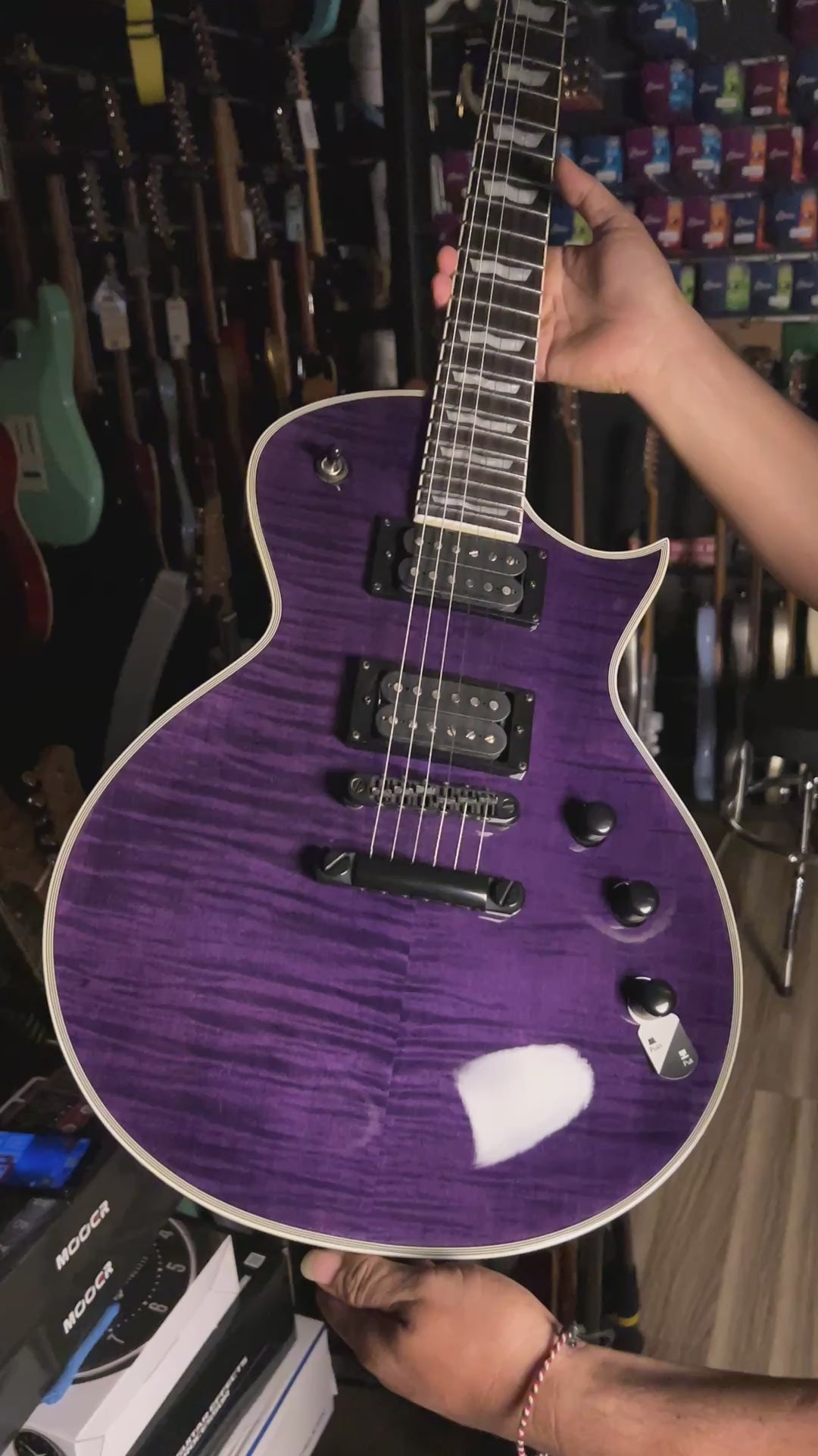 ESP LTD Deluxe Eclipse EC-1000 in See Thru Purple – nafiriguitar.com