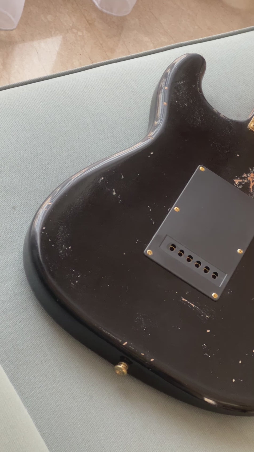 SLX Hawk Antique in Black Beauty with Gold Hardware Nitrocellulose