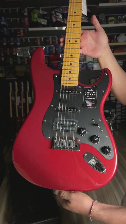 Fender American Ultra II Stratocaster HSS with Maple FB in Sinister Red US240038930