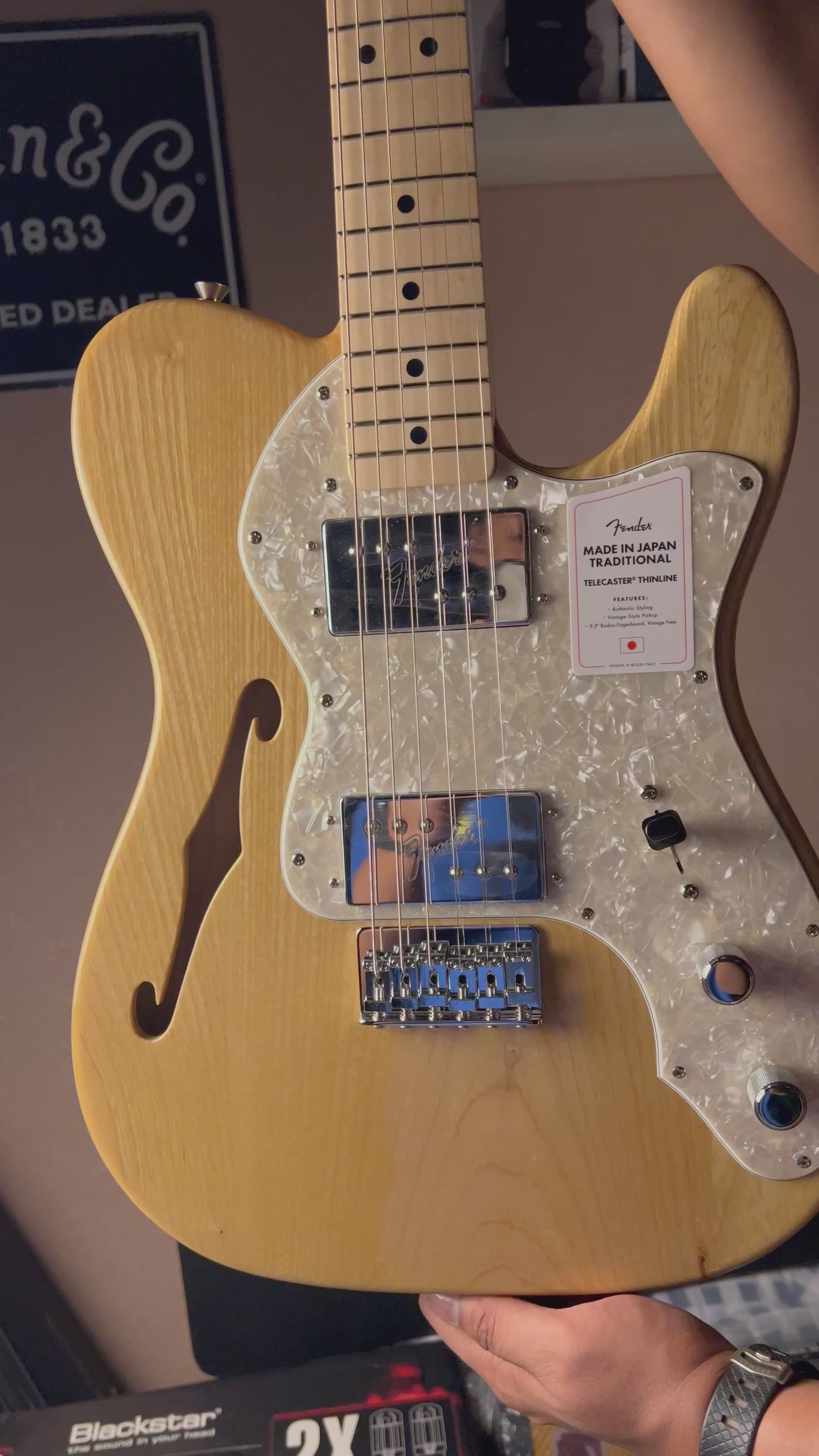 Fender Japan Traditional II 70s Telecaster Thinline with Maple FB