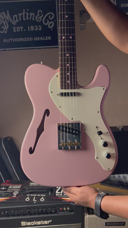Fender MIJ Limited Kusumi Color Telecaster Thinline with RW FB In Kusumi Pink JD24020695