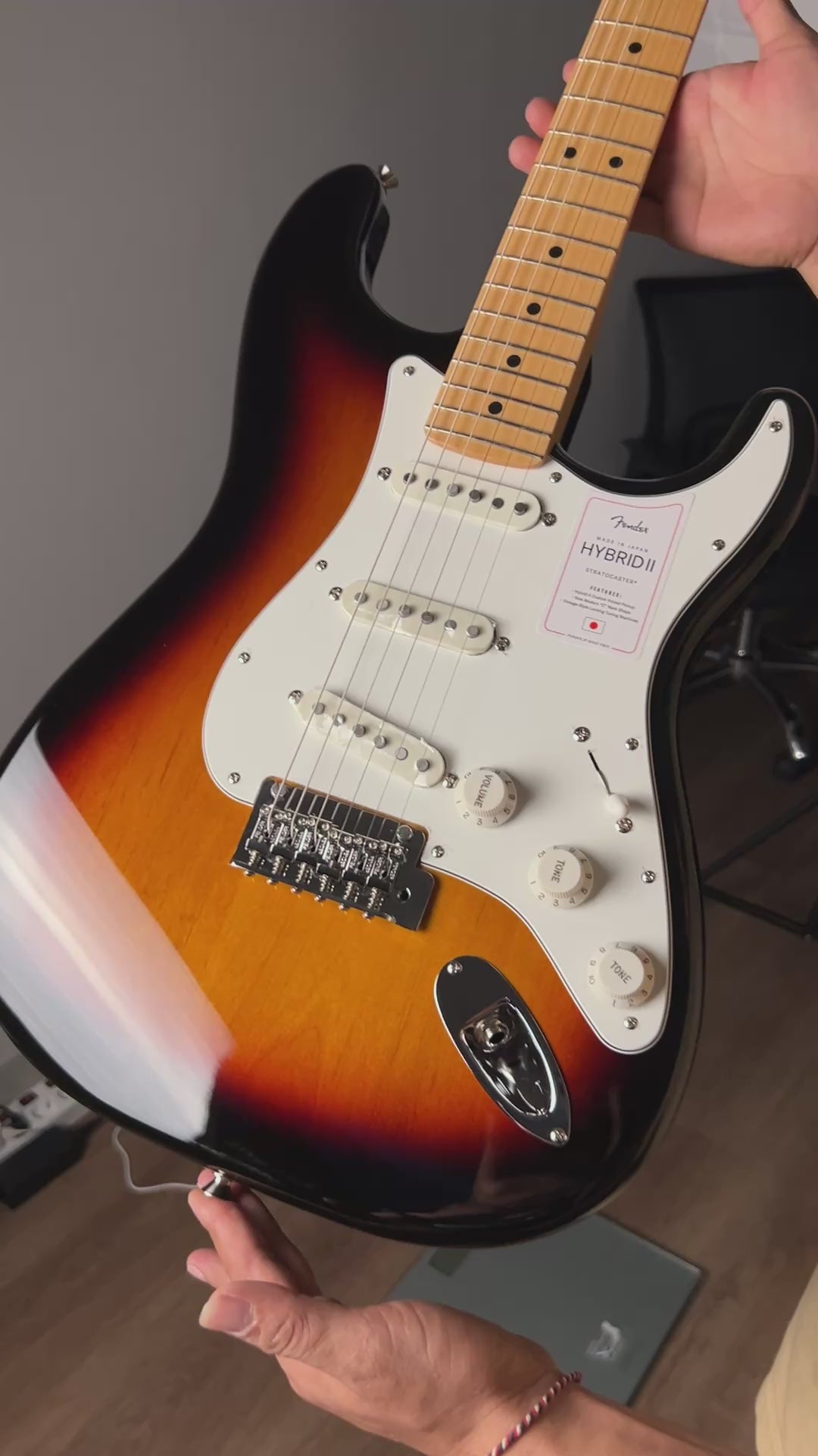 Fender Japan Hybrid II Stratocaster with Maple FB in 3 Color