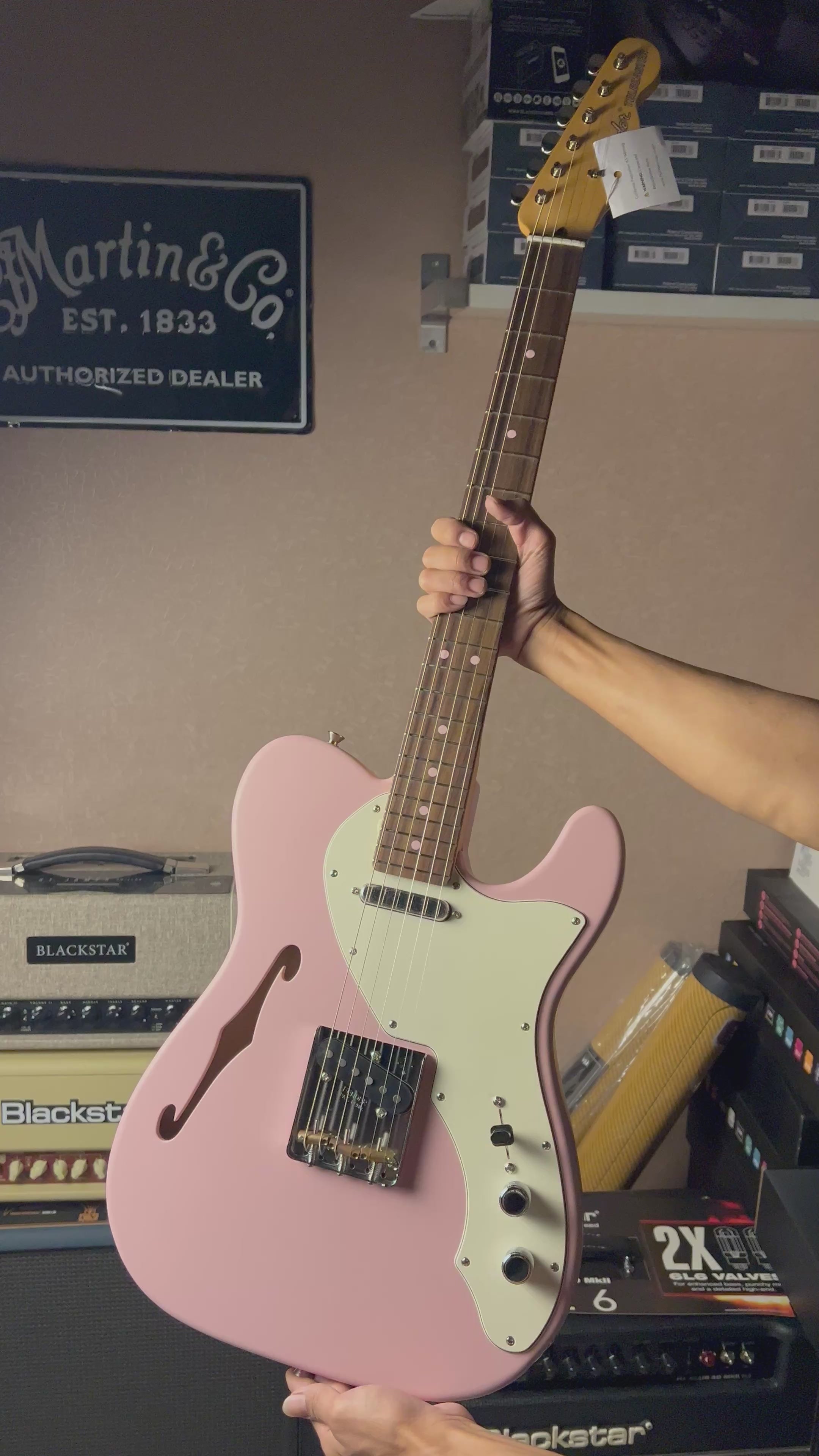 Fender MIJ Limited Kusumi Color Telecaster Thinline with RW FB In