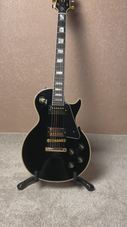 Gibson 1968 Les Paul Custom Reissue Gloss in Ebony w/Case 503938