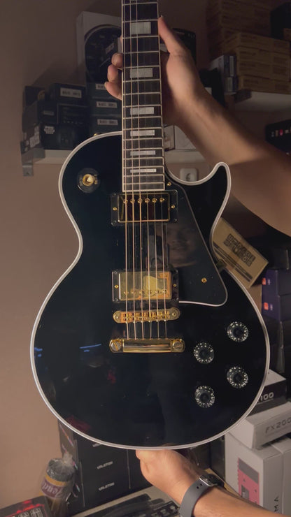 Gibson Les Paul Custom Ebony Fingerboard Gloss Ebony w/ Case CS 403758