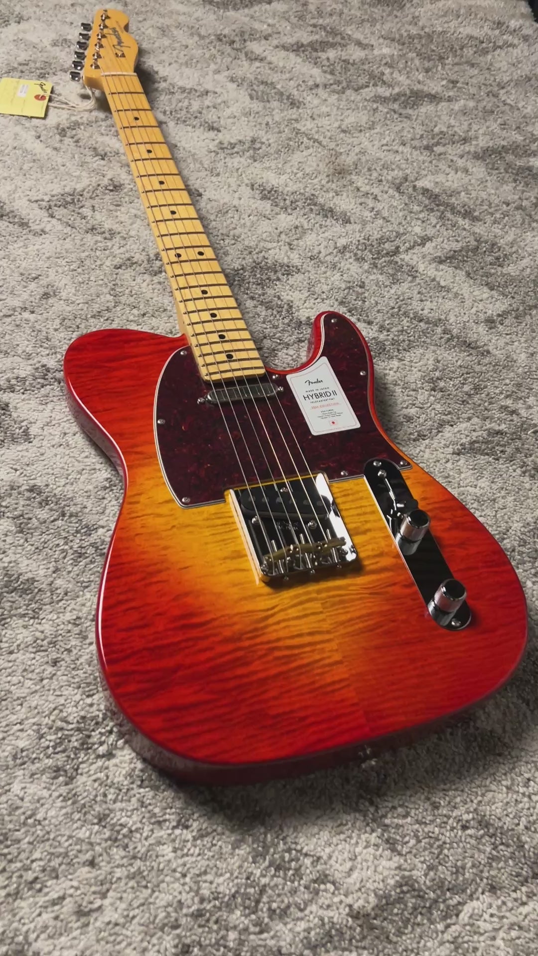 Fender Japan Hybrid II Telecaster with Maple FB in Flame Sunset