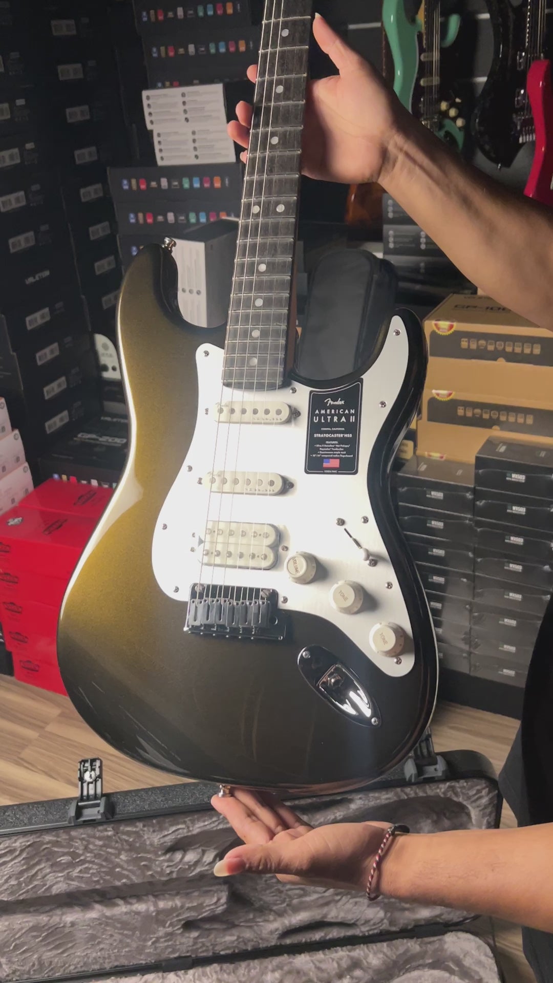 Fender American Ultra II Stratocaster HSS with Ebony FB in Texas