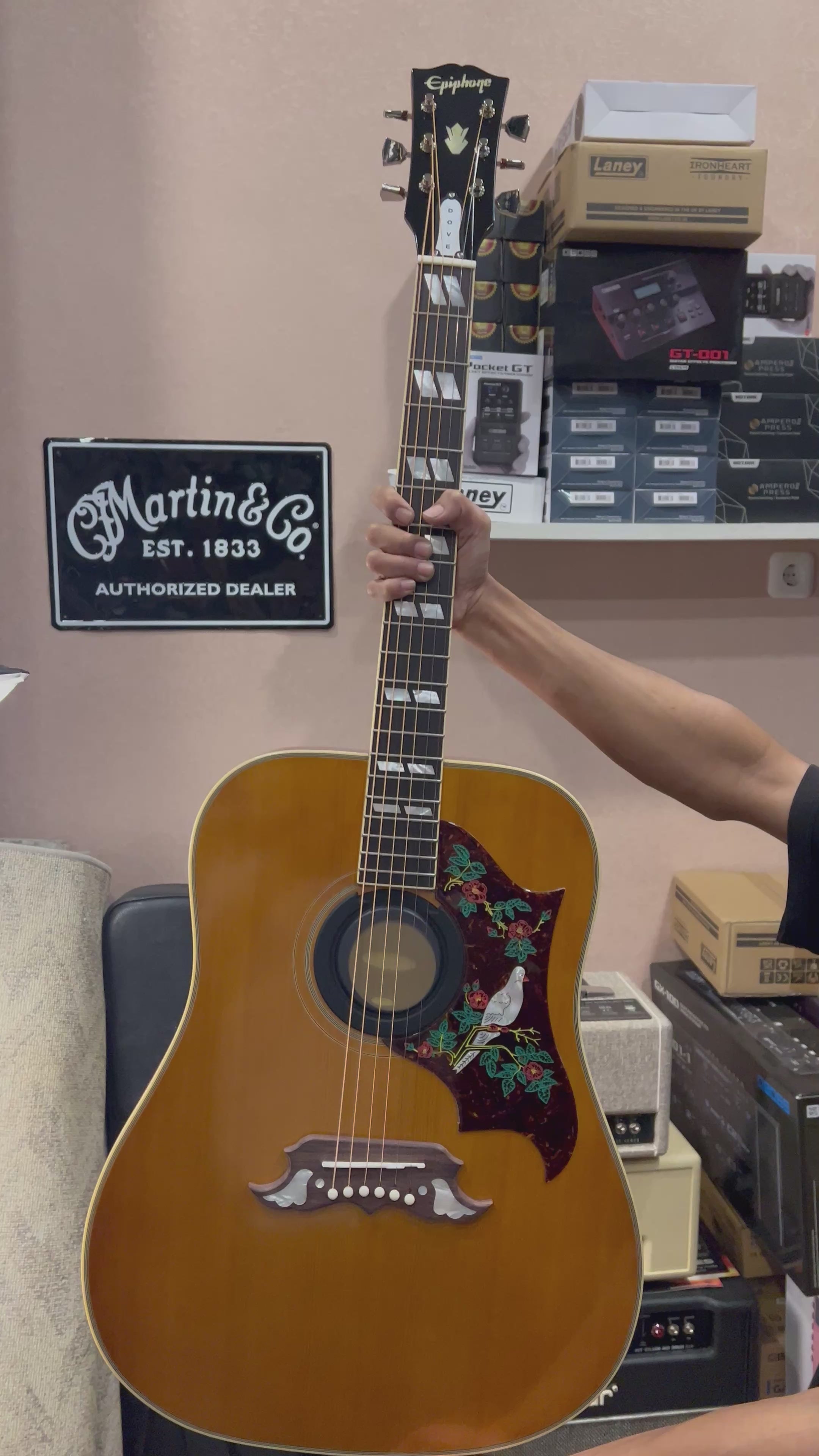 Epiphone 1963 Dove Reissue Acoustic-electric Guitar - Natural w