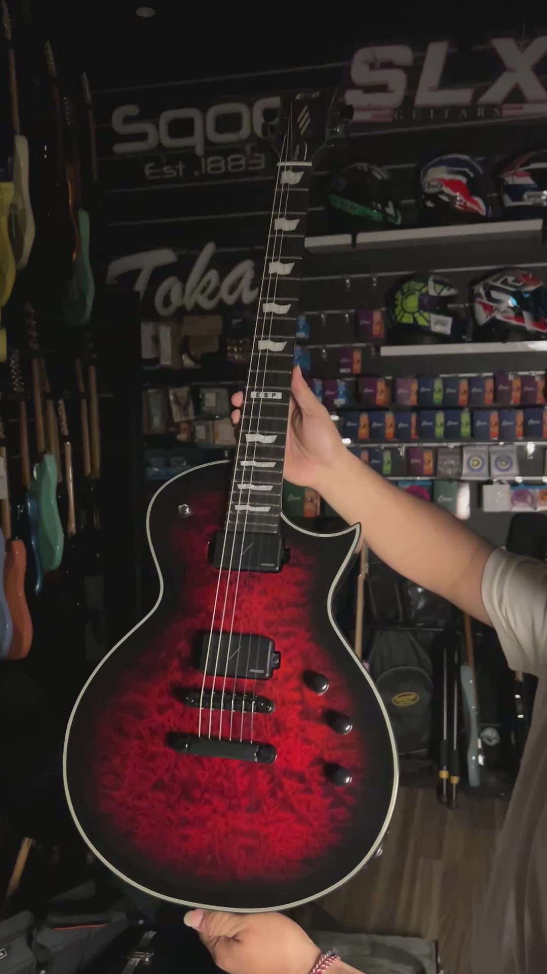 ESP E-II Eclipse QM FL See-Thru in Black Cherry Sunburst ES7211233