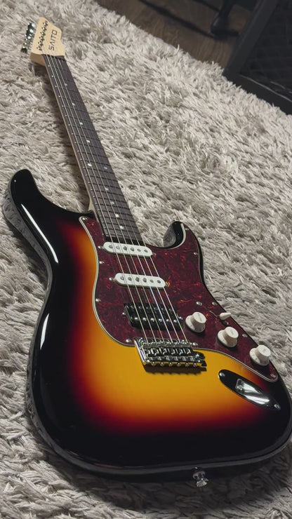 Saito S-622CS SSH Heritage with Rosewood in 3-Tone Sunburst with Tortoise PG 253034