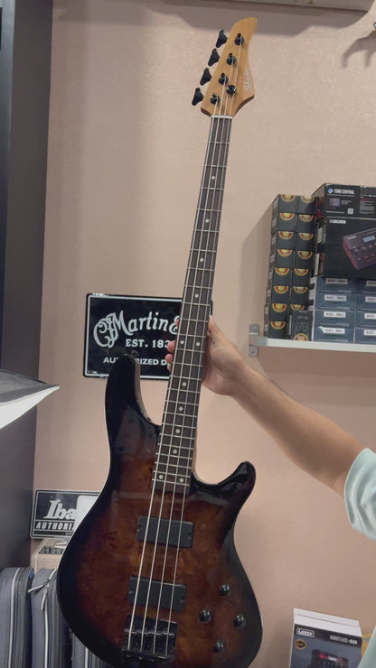 Schecter C-4 Standard Electric Bass in Tobacco Burl