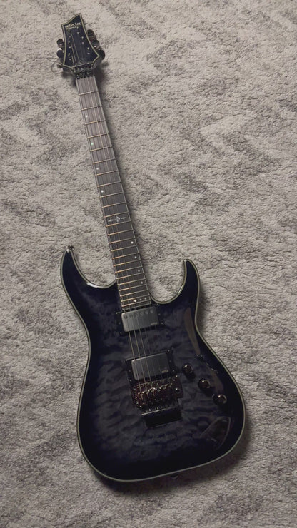 Schecter Hellraiser Hybrid C-1 FR TBB with Floyd Rose in Trans Black W23070014