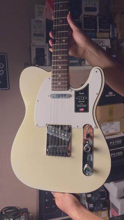 Fender American Ultra Telecaster with Rosewood FB in Arctic Pearl