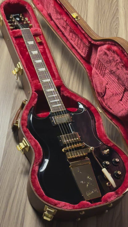 Gibson SG Standard '61 Maestro Vibrola T-Type in Ebony w/Case 232950039